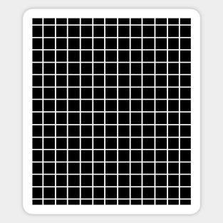 Thick White and Black Lines Grid Sticker